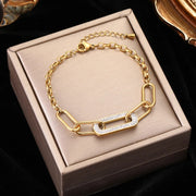 Gold Stainless Steel Women's Bracelet