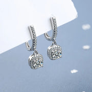 2CT Moissanite Huggie Hoop Earrings