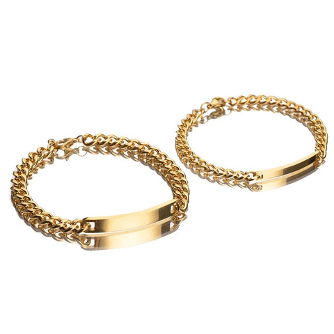 18K Gold Plated Couple Bracelets