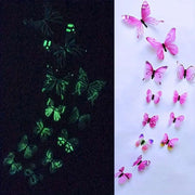 WALLA 3D Luminous Butterfly Wall Stickers (12Pcs)