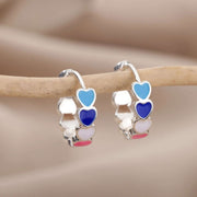 "ColorSplash Heart Studs"