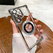Transparent Magsafe Case Samsung S24 Ultra S23 FE S22 Plus - Magnetic Shockproof