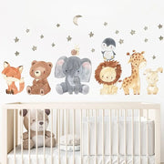 Cartoon Africa Animal Wall Stickers (2PC)