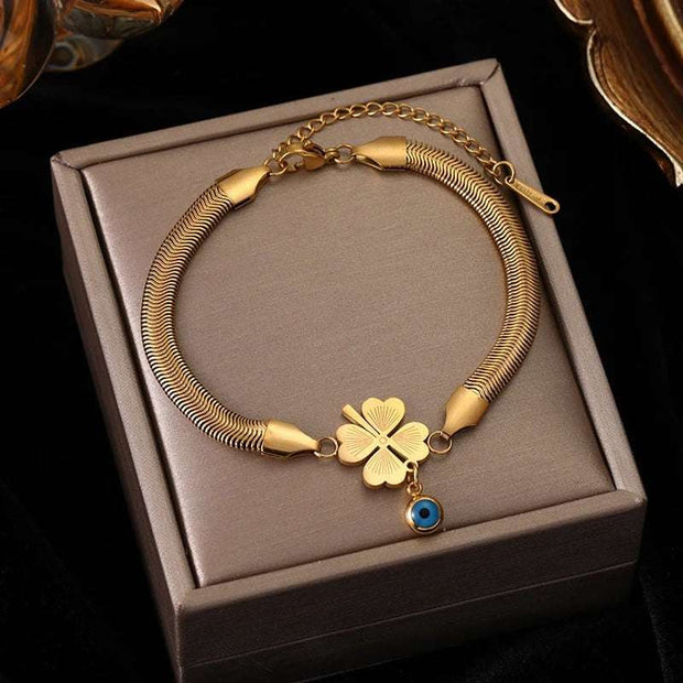 WALLA Gold Stainless Steel Women's CHARM Bracelet