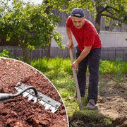 Iron Gardening Hoe Weeding Rake - Multi-Teeth Farm Tool - Soil Loosening Harrow