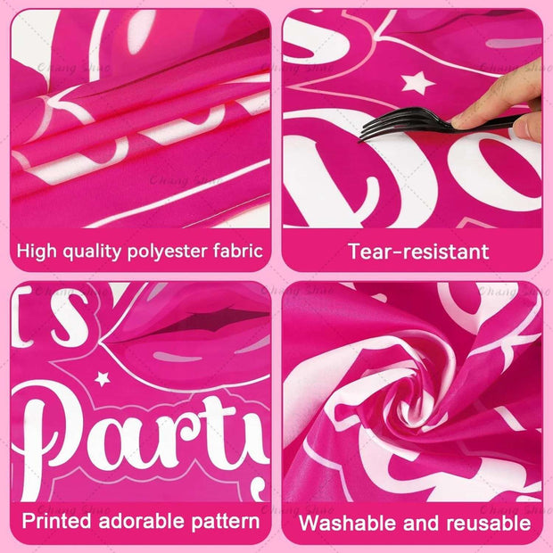 Sparkling Pink Barbie Photo Booth Frame Props