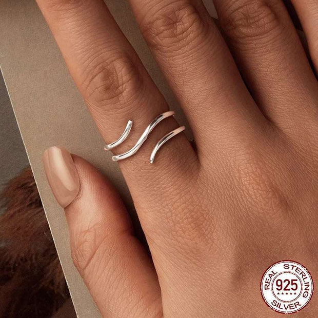 Adjustable Multi-Layer Ring - 925 Sterling Silver