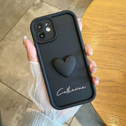 Cute INS Love Heart Personalized Name iPhone Case