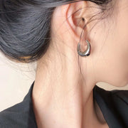 Smooth Metal Chunky Hoops - Premium Stainless Steel Earrings