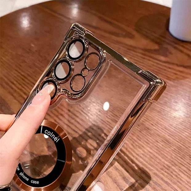 Transparent Magsafe Case Samsung S24 Ultra S23 FE S22 Plus - Magnetic Shockproof