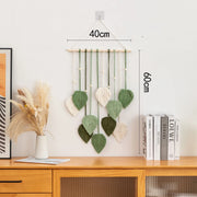 Handwoven Leaf Macrame Wall Hanging - Boho Home Decor