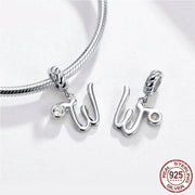 925 Sterling Silver Alphabet Pendant