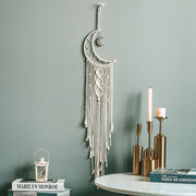 Moon and Star Dream Catcher - Boho Macrame Wall Hanging