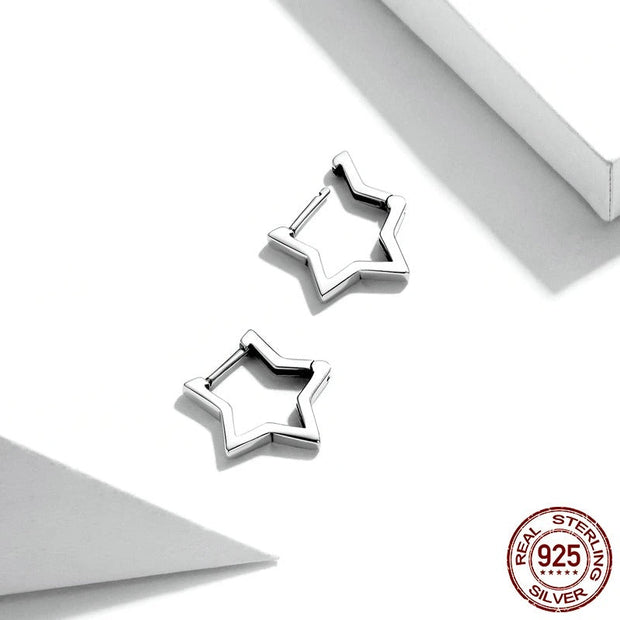 Sterling Silver Star Stud Earrings