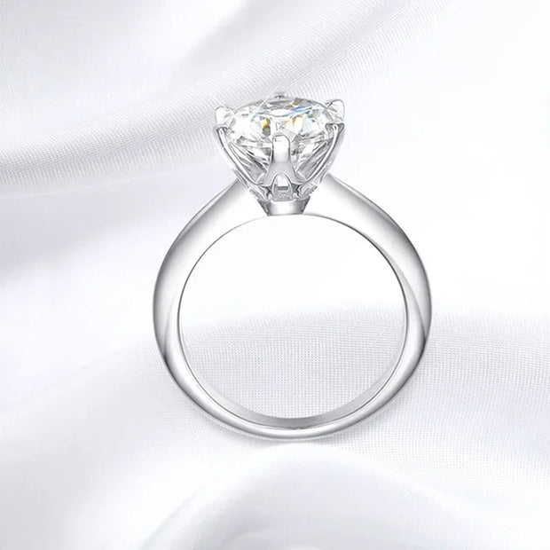 D Color VVS1 Moissanite Solitaire Ring