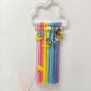 Rainbow Macrame Hairpin Holder