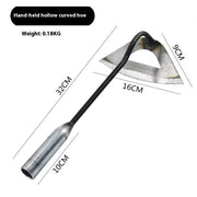 All-Steel Hardened Hollow Hoe - Handheld Weeding Rake - Garden Farm Tool