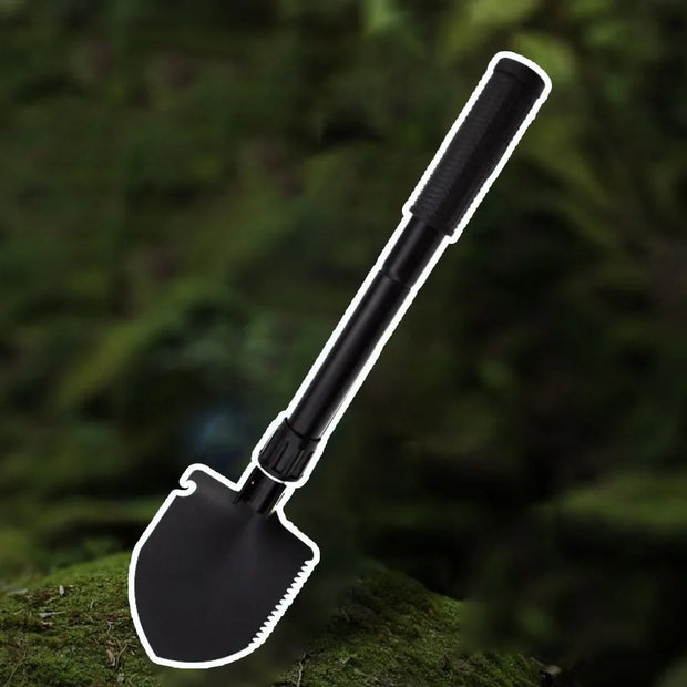 Multifunction Folding Camping Shovel - Survival Tool Kit - Hoe Pick Saw