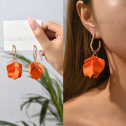 Acrylic Rose Dangle Earrings