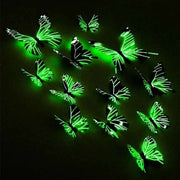 WALLA 3D Luminous Butterfly Wall Stickers (12Pcs)