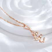 Rose Gold Geometry Necklace 585