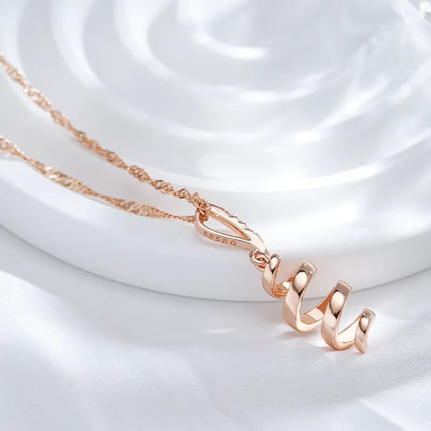 Rose Gold Geometry Necklace 585