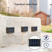 6 LED Solar Wall Lights - Up & Down Lighting - Outdoor Garden Patio Decor