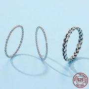 925 Sterling Silver Twisted Eternity Ring