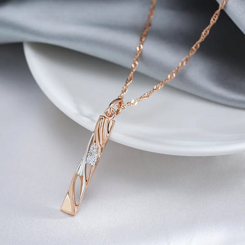 585 Rose Gold & Silver Dichroic Plated Necklace