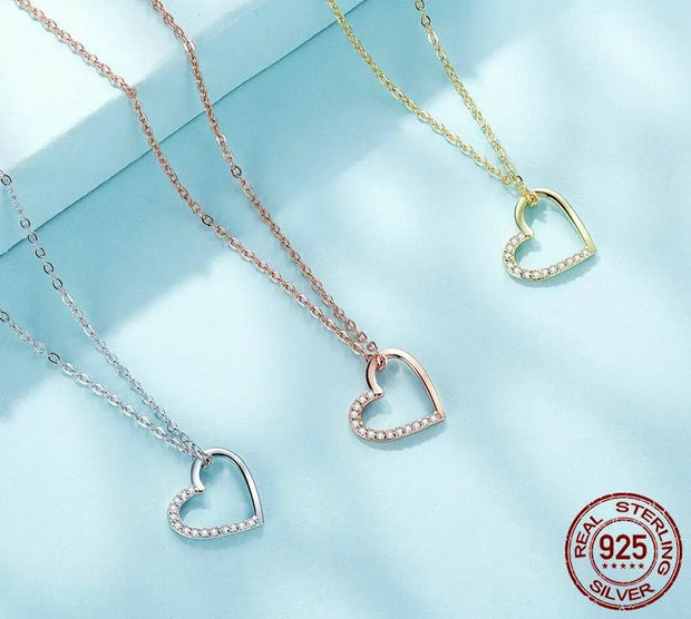 925 Silver Heart Pendant Necklace