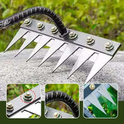 Iron Gardening Hoe Weeding Rake - Multi-Teeth Farm Tool - Soil Loosening Harrow