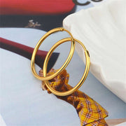 Gold Plated Round Hoop Earrings - Multiple Sizes Available