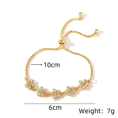 Korean Luxury Crystal Flower Bracelet