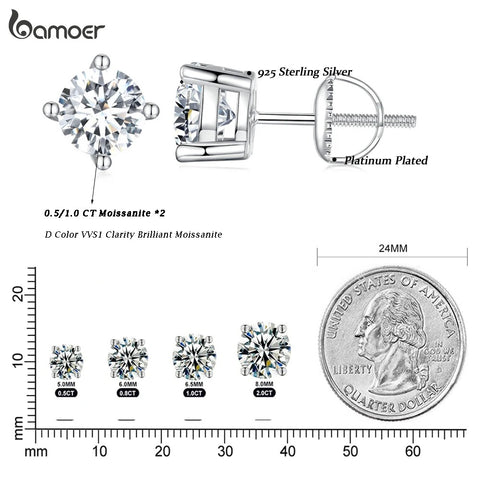 2CTW Moissanite Heart Earrings