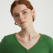 Retro C-Shape Huggie Hoops - Glossy Gold PVD Tube Earrings