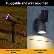 9 LED RGB Solar Spot Lights - Waterproof IP65 - Adjustable Brightness - Landscape Lighting