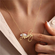 Personalized Cursive Name Necklace - Custom Stainless Steel Jewelry