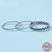 925 Sterling Silver Twisted Eternity Ring