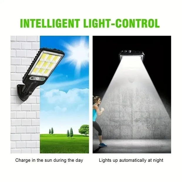 COB Solar Lights Outdoor - 72/108 LED - Motion Sensor - 3 Modes - Waterproof