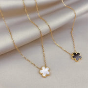 Luxurious 5-Petal Clover Necklace: Gold Plated Stainless Steel