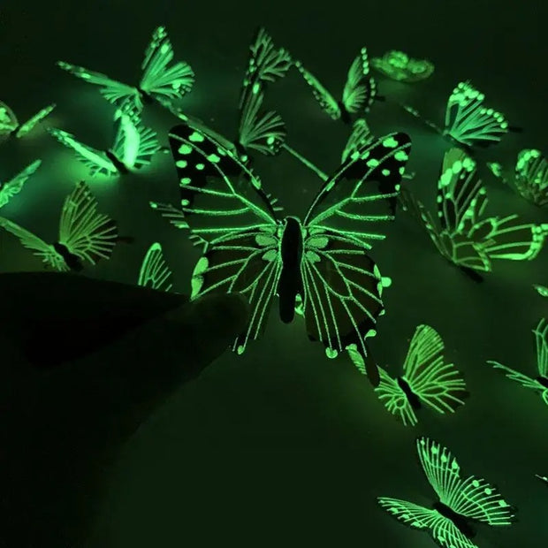 3D Luminous Butterfly Wall Stickers (12Pcs)