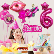 Royal Pink Princess Foil Balloon Set