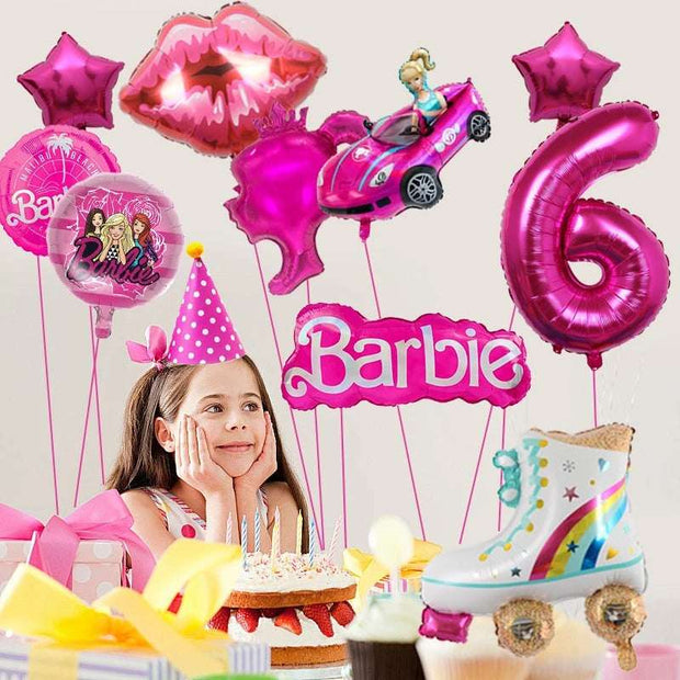 Royal Pink Princess Foil Balloon Set