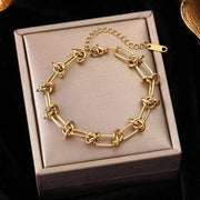 WALLA Gold Stainless Steel Women's CHARM Bracelet