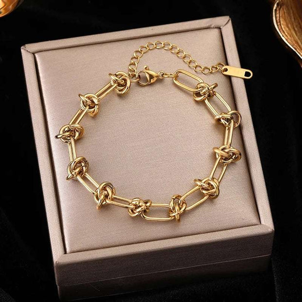 WALLA Gold Stainless Steel Women's CHARM Bracelet