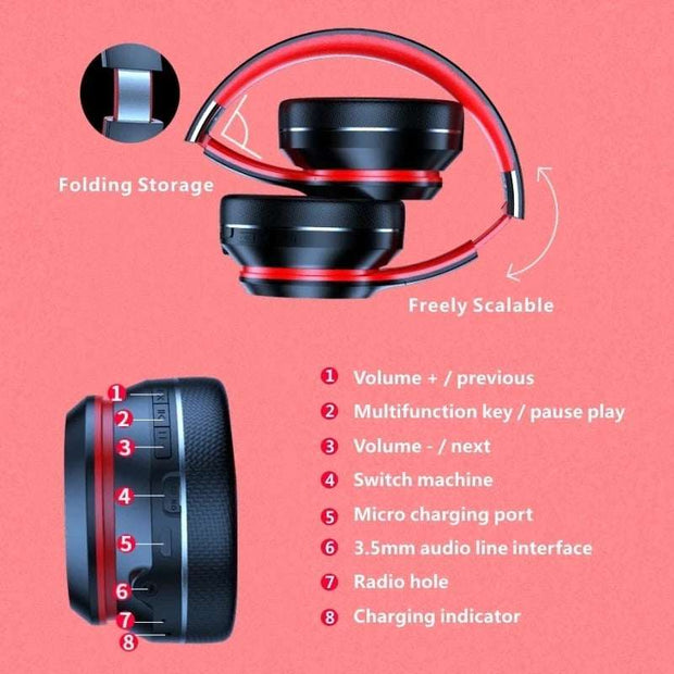 Lenovo HD200 Bluetooth Headphones - Over-Ear Wireless Headset