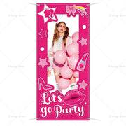 Sparkling Pink Barbie Photo Booth Frame Props