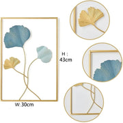 Nordic Ginkgo Leaf Wall Decor - Metal Wall Hanging