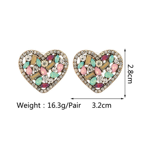 Dinicessa Heart Crystal Earrings