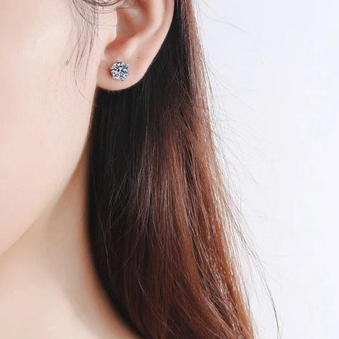 18K Gold Plated Moissanite Studs